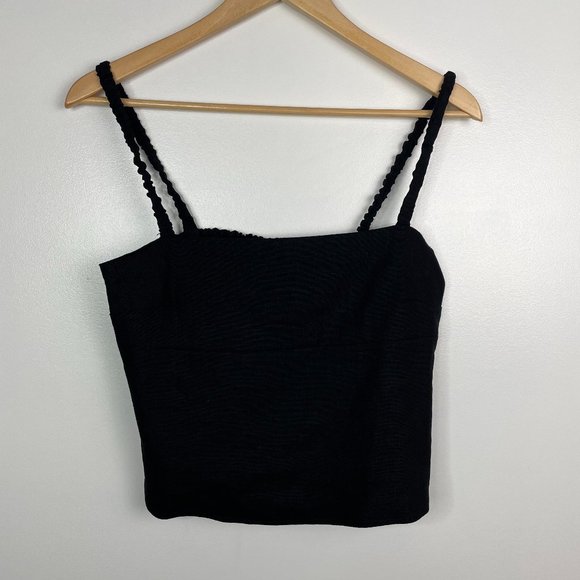 House of Harlow 1960 Tops - NWT House Of Harlow 1960 100% Linen Open Braided Back Tank Top Lose Boho Fit Bla